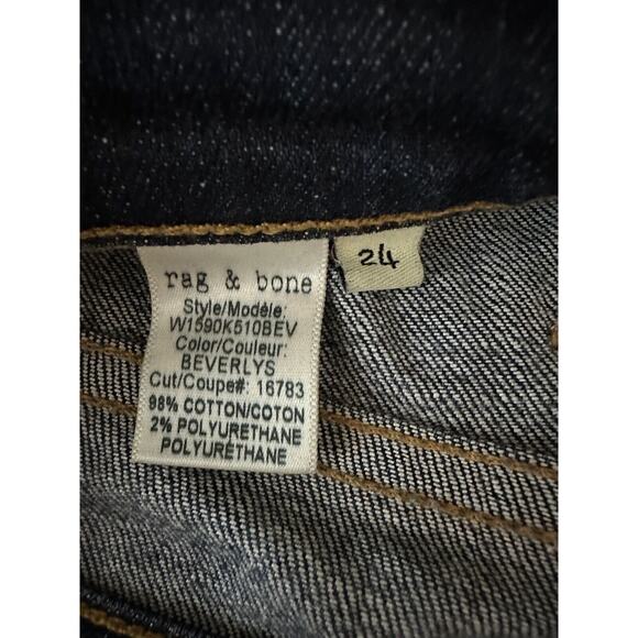 Rag & Bone Dre In BEVERLYS Dark Blue Wash Skinny Jeans Sz 24 ~ Preowned0 - Picture 12 of 16